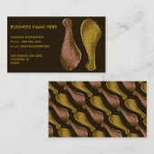 Carte De Visite Jambes de poulet frit (Devant / Derrière)