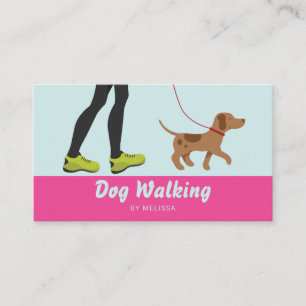 Carte De Visite Jambes Et Un Chien Brun Mignon - Services De Prome