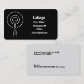 Carte De Visite Jambon radio amateur (Devant / Derrière)