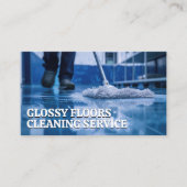 Carte De Visite Janitor Mopping | Services de nettoyage des sols (Devant)