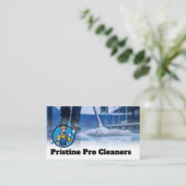 Carte De Visite Janitor Mopping | Travaux de nettoyage de collier (Debout devant)