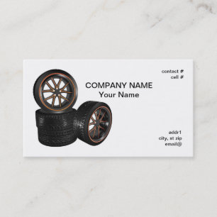 Carte De Visite jantes oranges de voiture d'accent