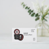 Carte De Visite jantes rouges de voiture d'accent (Debout devant)