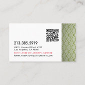 Carte De Visite Japanese Asian Restaurant Chef Catering (Dos)