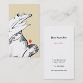 Carte De Visite Japanese brush style frog illustration (Devant / Derrière)