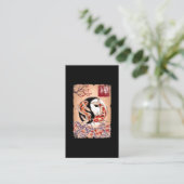 Carte De Visite Japanese Koi Fish Cherry Blossom Carp Flower (Debout devant)
