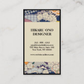 Carte De Visite Japanese Pattern Ivory&Blue (Dos)