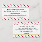 Carte De Visite JAPON HINOMARU Écriture chrétienne Jean 3:16 (Devant / Derrière)