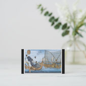 Carte de visite japonais antique d'art (Debout devant)