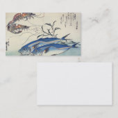 Carte de visite JAPONAIS de POISSONS et de (Devant / Derrière)