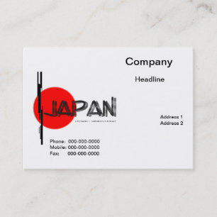 Carte de visite japonais des secours en cas de cat