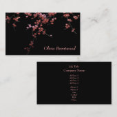 Carte de visite japonais Feuille de l'érable rouge (Devant / Derrière)