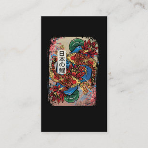Carte De Visite Japonais Koi Poisson Art Pêcheur Aquaculture