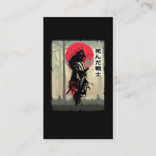 Carte De Visite Japonais mort Samurai Guerrier Japon Swordsman (Devant)