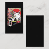 Carte De Visite Japonais Samurai Chat Guerrier Japon Ninja Kitten (Devant / Derrière)
