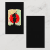 Carte De Visite Japonais Samurai Fighter Sword Martial Arts (Devant / Derrière)