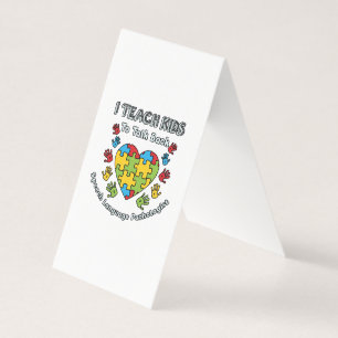 Carte De Visite J'Apprends Aux Enfants À Parler De La Thérapie L