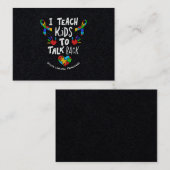 Carte De Visite J'Apprends Aux Enfants À Parler De La Thérapie Lin (Devant / Derrière)