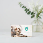 Carte De Visite Jar des pièces | Icône Sac Argent (Debout devant)