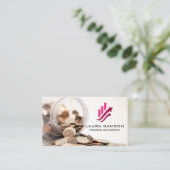 Carte De Visite Jar des pièces | Logo Croissance du graphique fina (Debout devant)