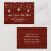 Carte De Visite Jar et lumières rustique Mason (Devant / Derrière)