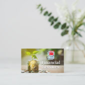 Carte De Visite Jar plein de changement | Logo financier (Debout devant)