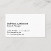 Carte De Visite Jar plein de changement | Logo financier (Dos)