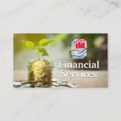 Carte De Visite Jar plein de changement | Logo financier (Devant)