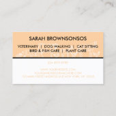 Carte De Visite Jardin agricole Boucher Animaux (Dos)