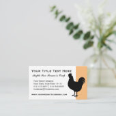 Carte De Visite Jardin agricole Poulet classique Pays (Debout devant)