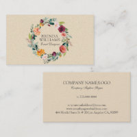 Jardin anglais fleurs colorées wreath business ca