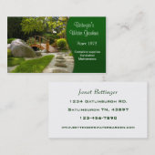 Carte De Visite Jardin aquatique et paysage (Devant / Derrière)