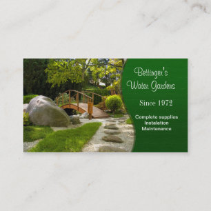 Carte De Visite Jardin aquatique et paysage