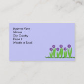 Carte De Visite Jardin aux fleurs violettes (Dos)