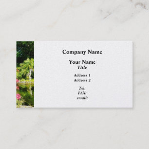 Carte De Visite Jardin Avec Statue Freeport Bahamas - Platine