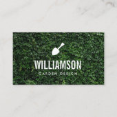 Carte De Visite Jardin blanc Chaussure Feuille vert jardin (Devant)