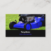 Carte De Visite Jardin Bleu Pelouse-Mower, Services d'entretien de (Devant)