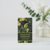 Carte De Visite Jardin botanique du feuillage vert (Debout devant)