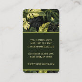 Carte De Visite Jardin botanique du feuillage vert (Dos)
