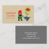 Carte De Visite Jardin centre moderne plante jardin gnome (Devant / Derrière)