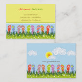 Carte De Visite Jardin coloré d'amusement de bascules (Devant / Derrière)