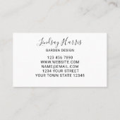 Carte De Visite Jardin Conception Eucalyptus Verdure (Dos)