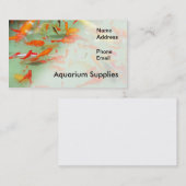 Carte De Visite Jardin d'aquarium ou d'eau avec le poisson rouge (Devant / Derrière)