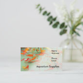 Carte De Visite Jardin d'aquarium ou d'eau avec le poisson rouge (Debout devant)
