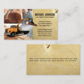 Carte De Visite Jardin de bois | Bois | Vis circulaire (Devant / Derrière)