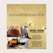 Carte De Visite Jardin de bois | Bois | Vis circulaire (Extérieur déplié)