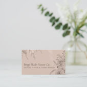 Carte De Visite Jardin de bouquet de fleurs rose clair (Debout devant)