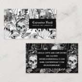 Carte De Visite Jardin de crâne d'aquarelle (Devant / Derrière)