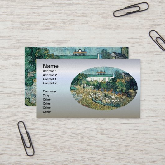 Carte De Visite Jardin de Daubigny (Devant/Arrière en situation)