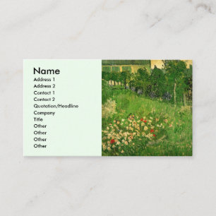 Carte De Visite Jardin de Daubigny par Vincent van Gogh, Le Jardin